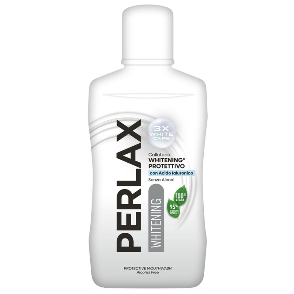 PERLAX COLLUTTORIO 500ML WHITENING 3X WHITE CARE PROTETTIVO CON ACIDO IALURONICO