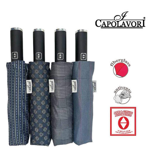 I CAPOLAVORI OMBRELLO UOMO APRI&CHIUDI 6151A COLORI ASSORTITI