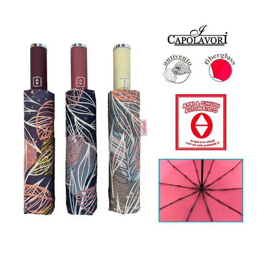 I CAPOLAVORI OMBRELLO MINI APRI&CHIUDI AUTOMATICO FANTASIA COLORI ASSORTITI
