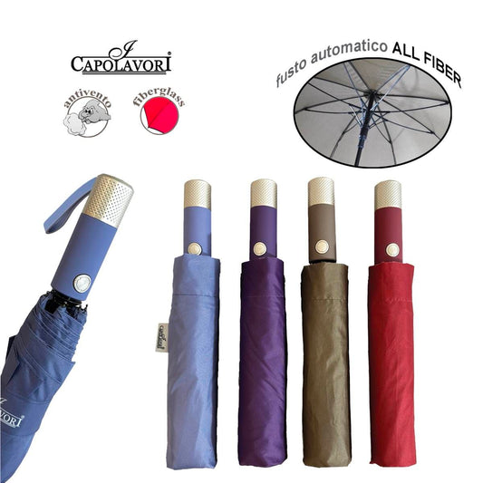 I CAPOLAVORI OMBRELLO MINI DONNA AUTOMATICO TINTA UNITA 6170 COLORI ASSORTITI