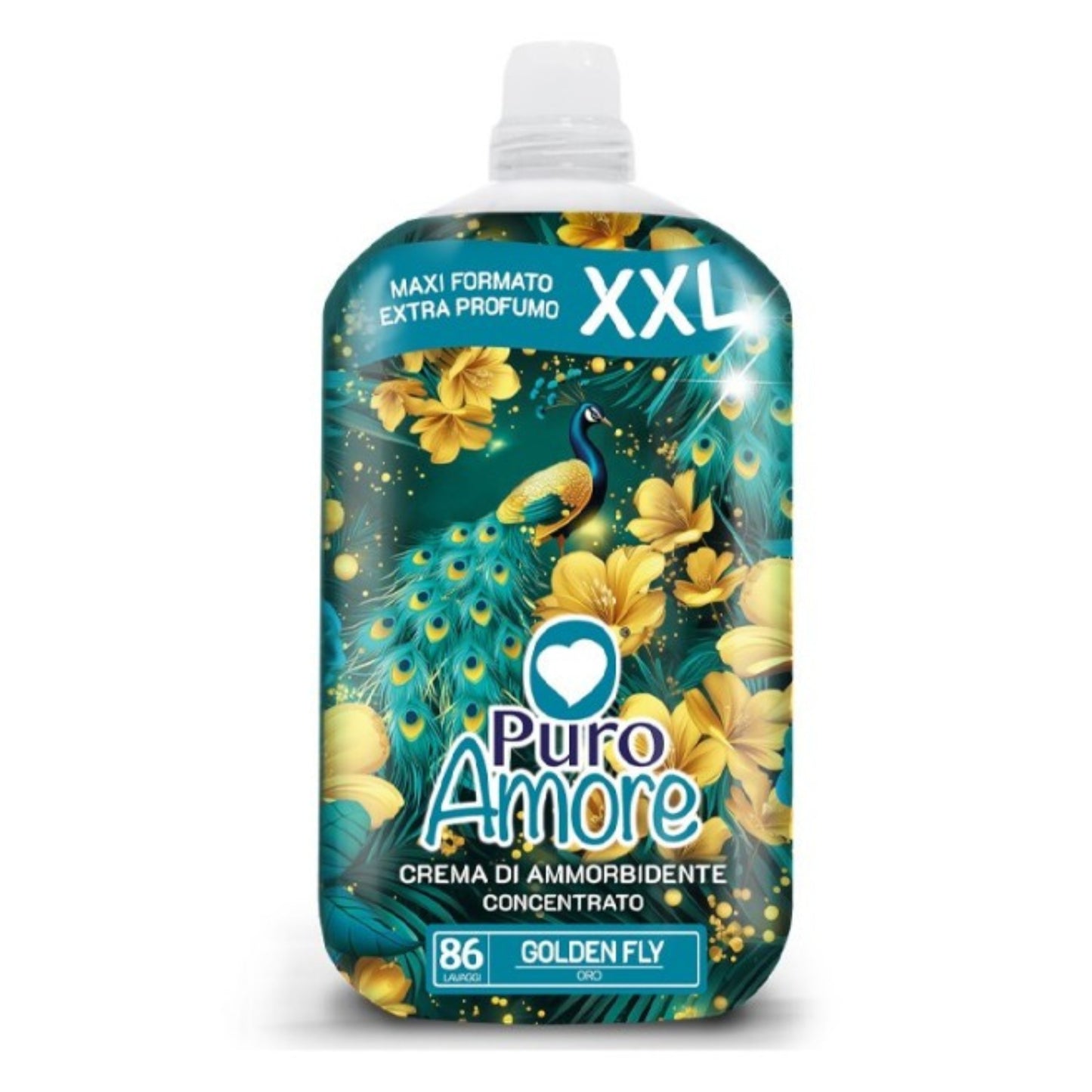 PURO AMORE CREMA DI AMMORBIDENTE CONCENTRATO XXL 1,806L 86 LAVAGGI GOLDEN FLY ORO