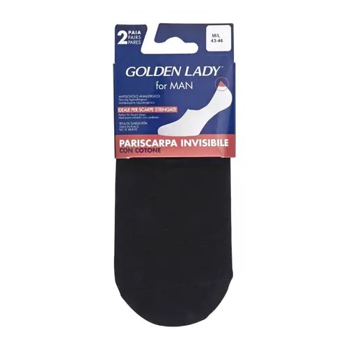 GOLDEN LADY FOR MAN PARISCARPA INVISIBILE 2 PAIA M/L 43/46 NERO