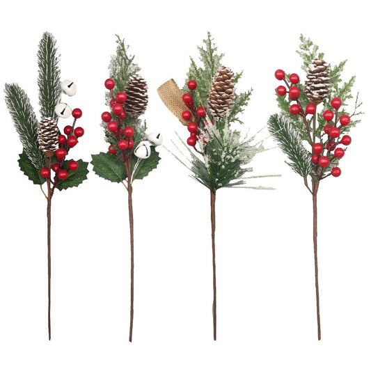 KASAVIVA NATALE RAMO BACCHE CON PIGNA CM.45 ASSORTITO