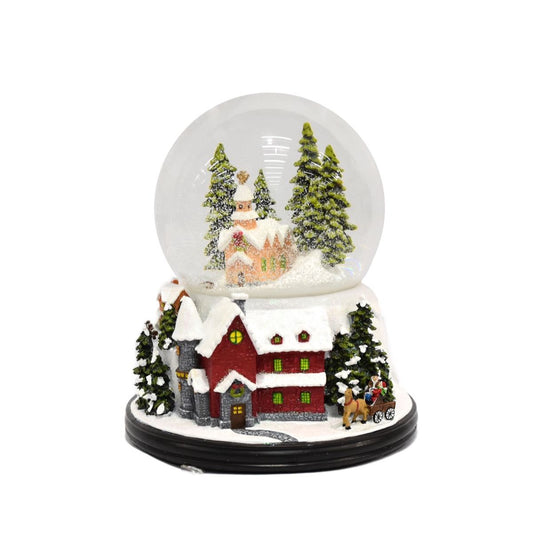 KASAVIVA NATALE AMPOLLA VETRO INNEVATA CON MUSICA E LUCI VILLAGGIO CM.57,1X32,2X30,3