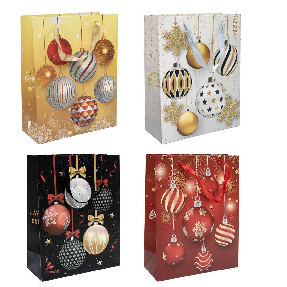 KASAVIVA NATALE BUSTA CARTA SFERE CM.18X10X23 ASSORTITA