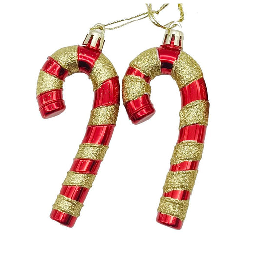 KASAVIVA NATALE SET 2 APPENDINI BASTONCINO DI ZUCCHERO CM.13