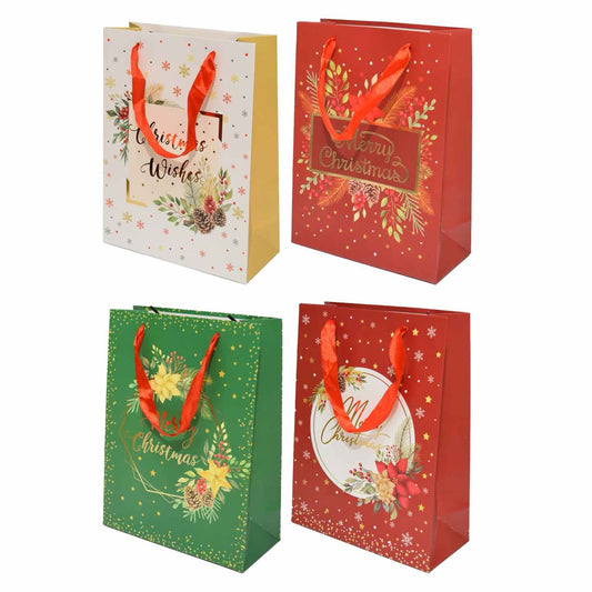 KASAVIVA NATALE BUSTA CARTA CM.18X23X10 NATALE CLASSIC ASSORTITA