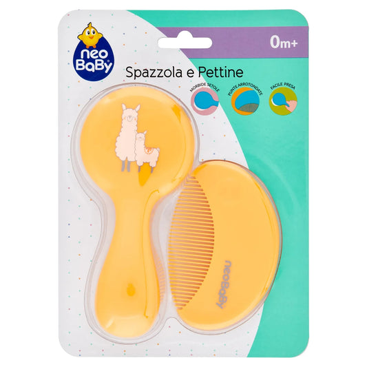 NEOBABY SPAZZOLA E PETTINE 0M+ GIALLO