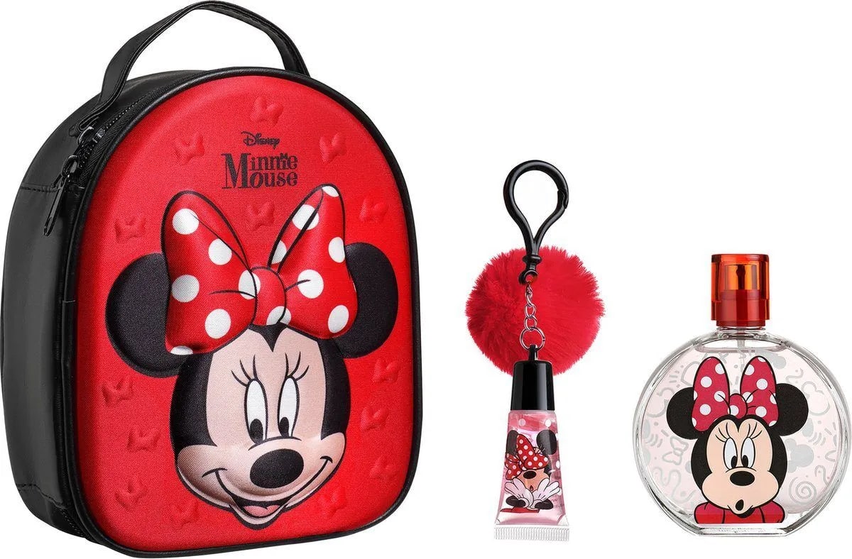AIR VAL CONFEZIONE DISNEY MINNIE MOUSE EDT 100ML + LIPGLOSS + PORTACHIAVI + ZAINO