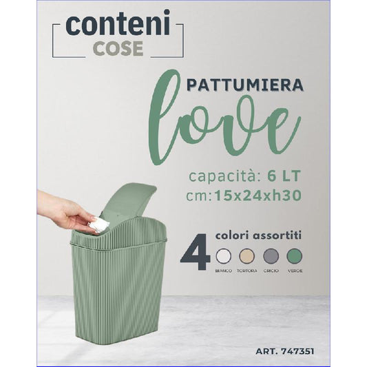 COSENTINO LOVE PATTUMIERA 6LT CM.15X24X30 COLORI ASSORTITI