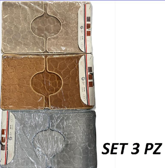 TROTTEX TAPPETO BAGNO PAM PARURE 3PZ ASSORTITI