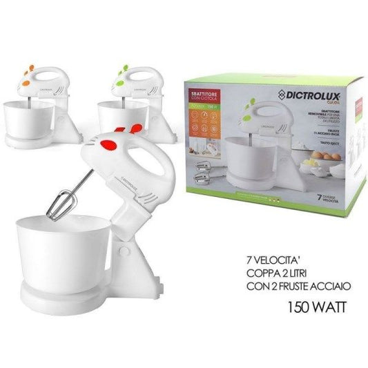 DICTROLUX SBATTITORE CON CIOTOLA 2L 150W 7 VELOCITA' COLORI ASSORTITI