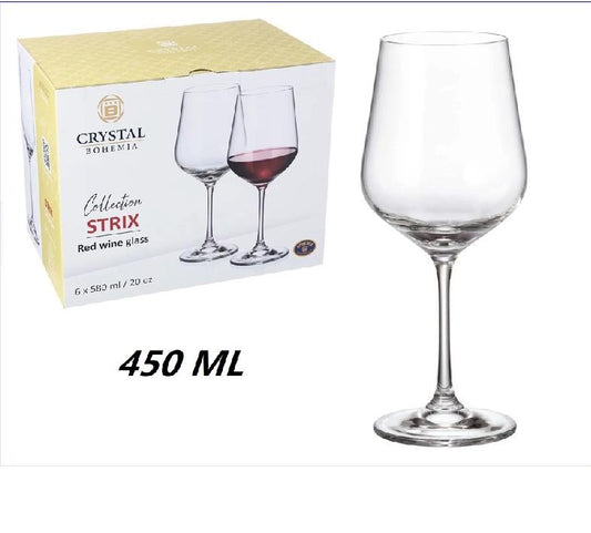 LETIZIA CRYSTAL BOHEMIA STRIX 6 CALICI VINO BIANCO 450ML