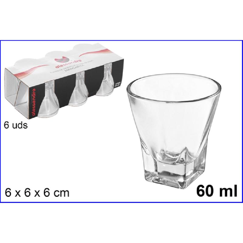 PLASTICOS VIDAL ALESSANDRO CASTILLO BICCHIERI MARGARITA 60ML IN VETRO 6PZ