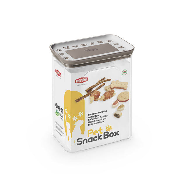 STEFANPLAST L.TOSCA BARATTOLO ERMETICO RETTANGOLARE 2,2LT STONE GREY