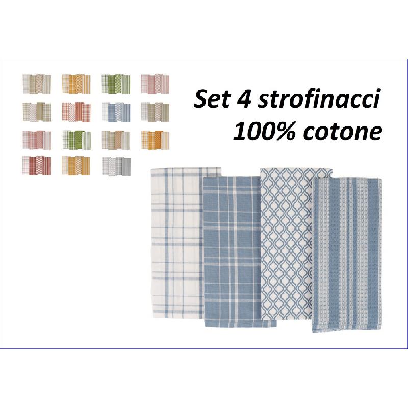 PREZIOSA CALYPSO SET 4 STROFINACCI CM.45X65 100% COTONE