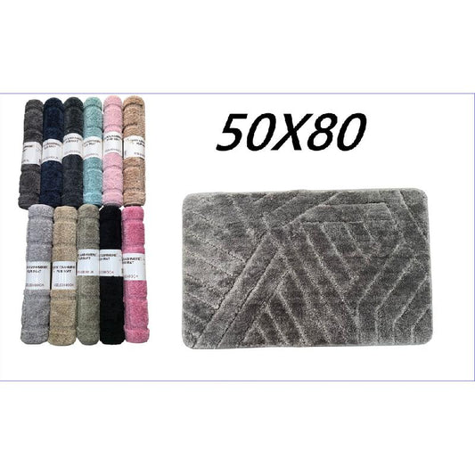 MASTRO BIANCO TAPPETO CASHMERE FAUX ZIG MATE CM.50X80 ASSORTITO