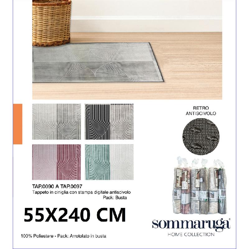 PREZIOSA SOMMARUGA TAPPETO IN CINIGLIA CON STAMPA DIGITALE ANTISCIVOLO CM.55X240 TAP0093