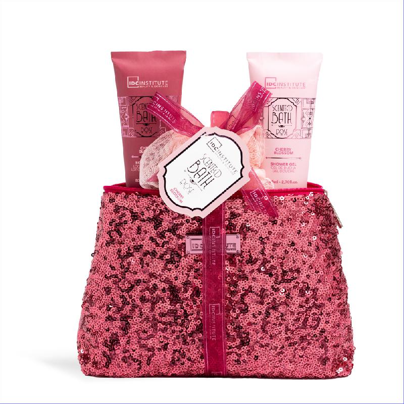IDC INSTITUTE SCENTED BATH ROSE WASH BAG 3PZ 42283