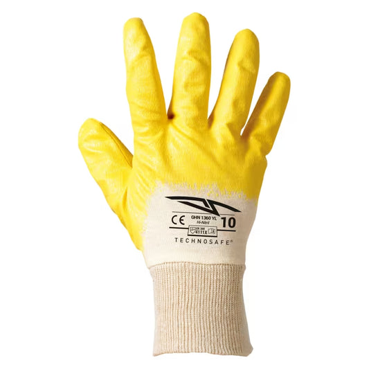 MASTER LINE GUANTI NITRILE GIALLO CON POLIURETANO TG.10