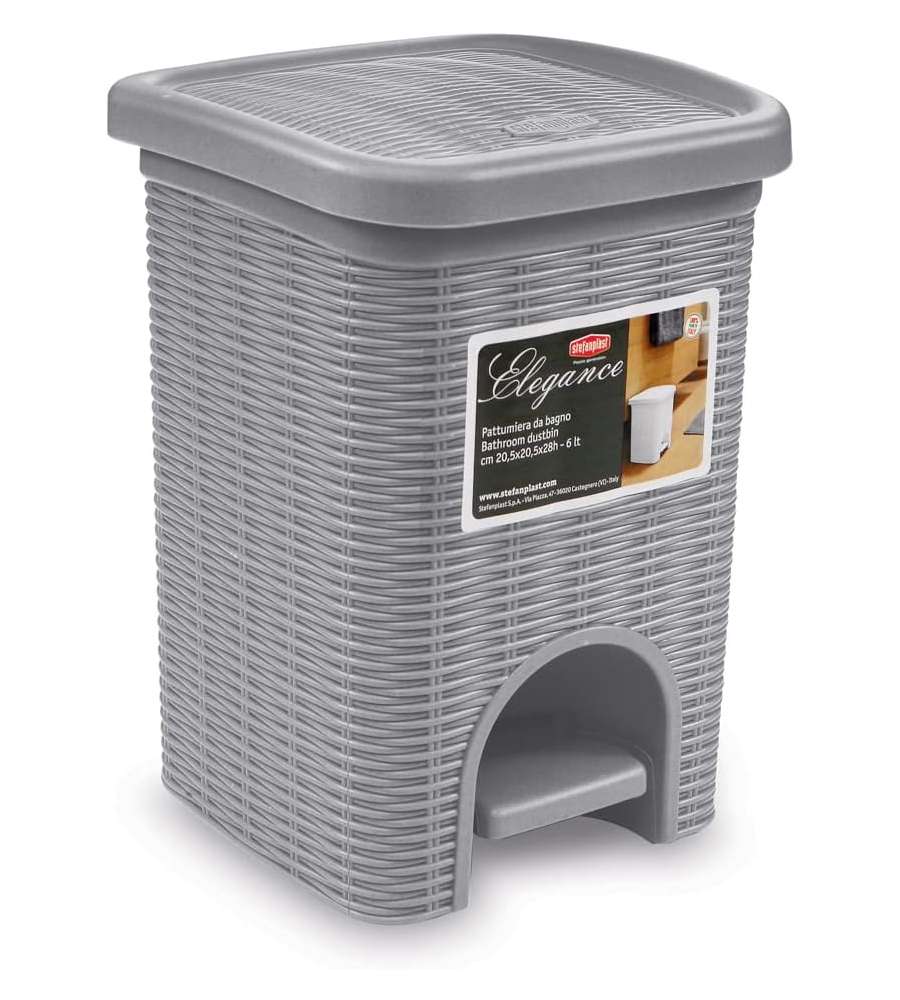 STEFANPLAST ELEGANCE PATTUMIERA BAGNO 6LT GRIGIO CHIARO 30132