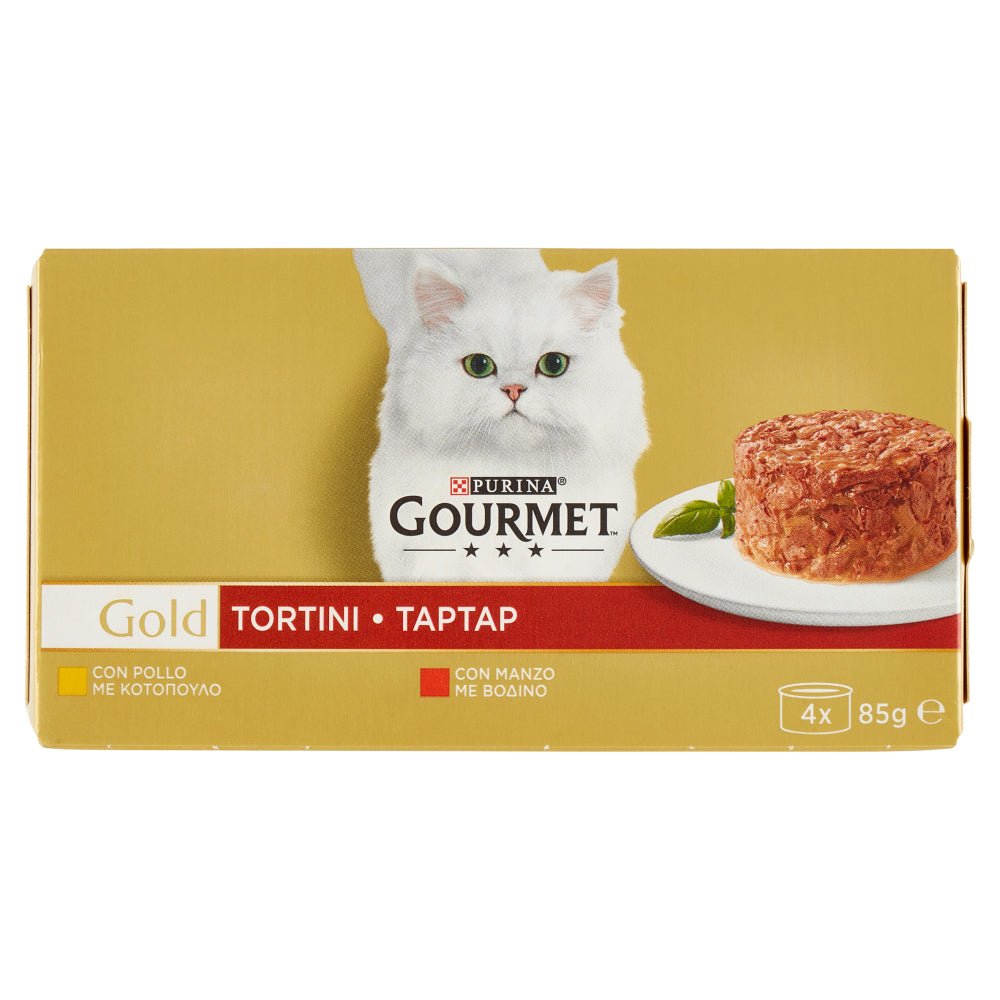 PURINA GOURMET GOLD TORTINI 4X85G POLLO/MANZO