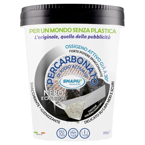 SMAPIU' PERCARBONATO DI SODIO ATTIVATO POLVERE 500G PER CAPI NERI E SCURI