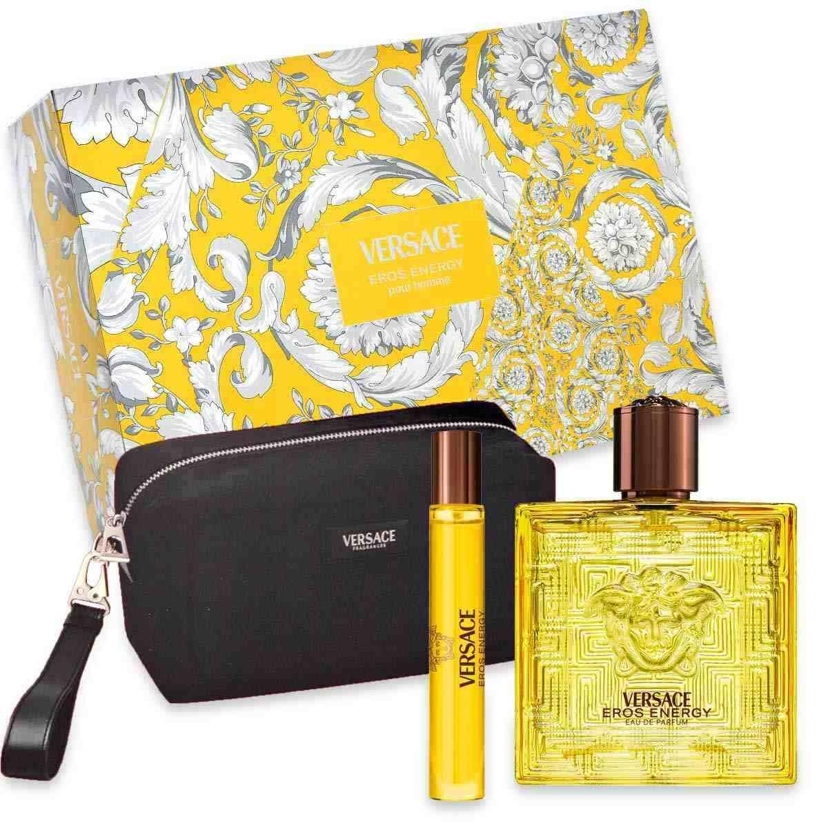 VERSACE EROS ENERGY POUR HOMME CONFEZIONE EDP 100ML + EDP 10ML + BEAUTY CASE