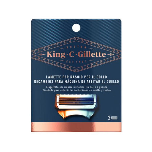GILLETTE KING C LAMETTE PER RASOIO PER IL COLLO 3PZ