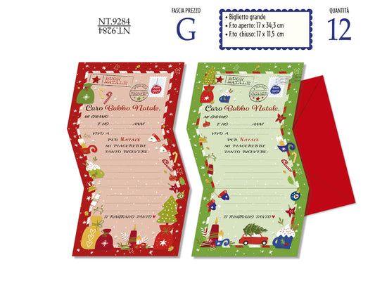 CROMO NB LETTERINA CARO BABBO NATALE NT.9284