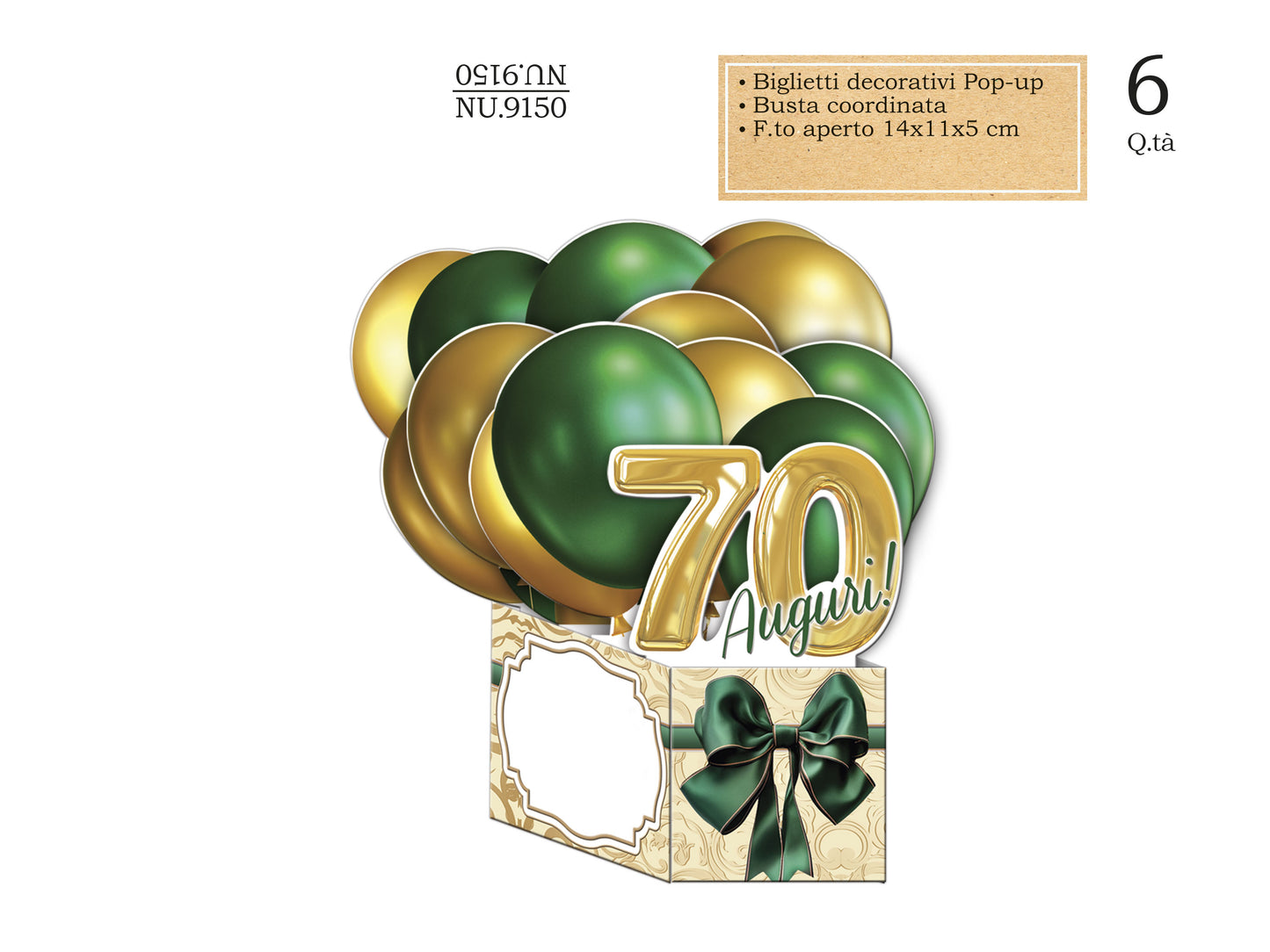 CROMO NB BIGLIETTO SUPER POP UP 70 NU.9150