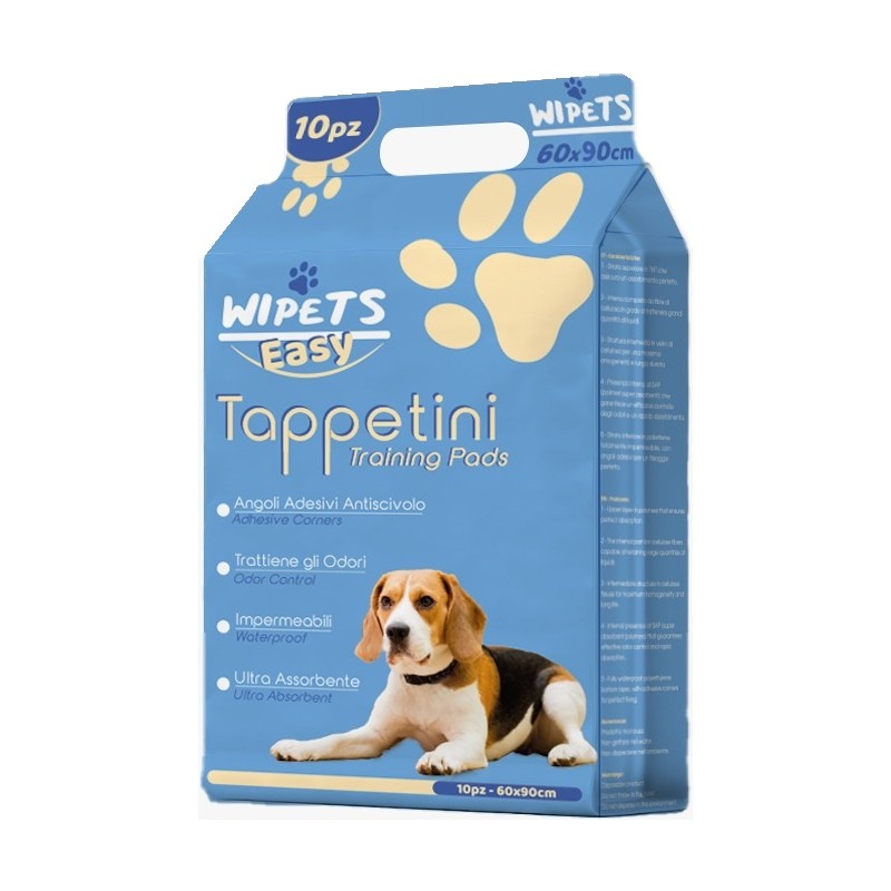 WIPETS EASY TAPPETINI ASSORBENTI PER ANIMALI 60X90 10PZ