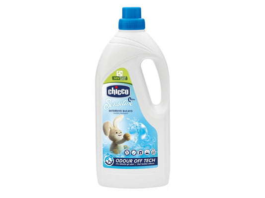 CHICCO SENSITIVE 0M+ DETERSIVO BUCATO LAVATRICE 27 LAVAGGI 1,5L ODOUR OFF TECH