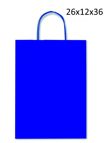 SHOPPER CARTA MANICO RITORTO 26X12X36 BLU