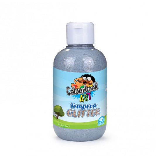 COLOURBOOK ART TEMPERA GLITTER PRONTA 250ML ARGENTO