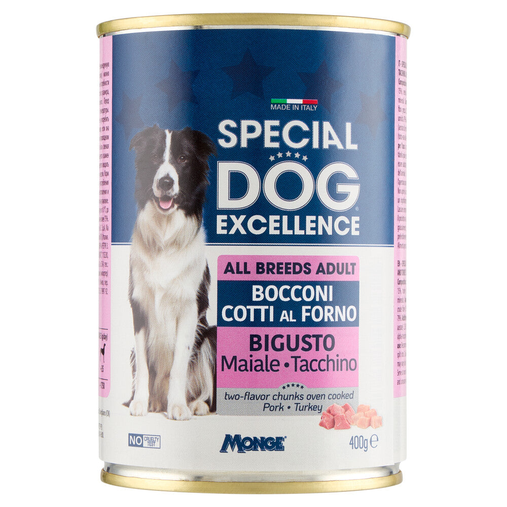 SPECIAL DOG EXCELLENCE BOCCONI 400G ALL BREEDS ADULT BIGUSTO MAIALE E TACCHINO