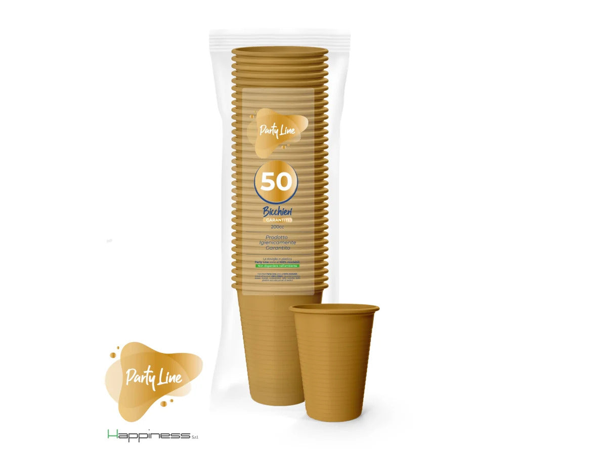 PARTY LINE 50 BICCHIERI 200CC ORO