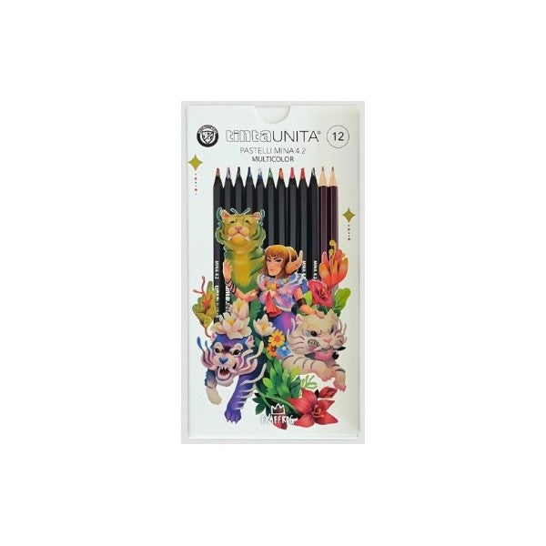 TINTA UNITA FRAFFROG PASTELLI MINA 4.2 12 PZ COLORATI CON SEGNANOME