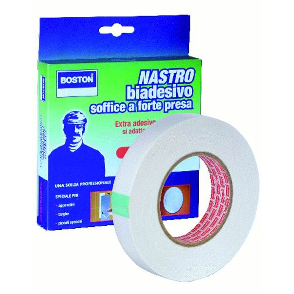 BOSTON NASTRO BIADESIVO SOFFICE A FORTE PRESA MM19X1,5M