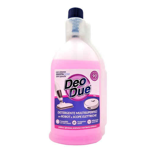 DEO DUE DETERGENTE MULTISUPERFICI PER ROBOT E SCOPE ELETTRICHE 900ML ROSA