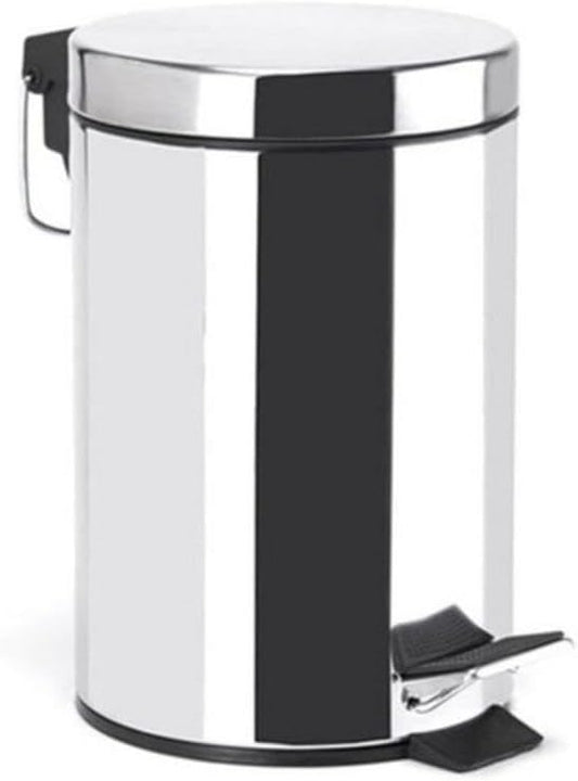 MSV PATTUMIERA DA BAGNO A PEDALE IN ACCIAIO INOX 3L CM.17X25 INOX