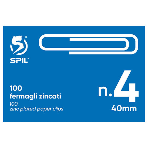 SPIL FERMAGLI ZINCATI N4 100PZ