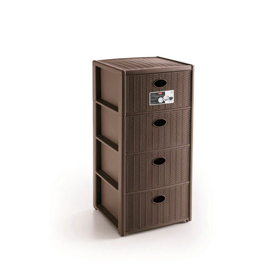 STEFANPLAST ELEGANCE CASSETTIERA 4 CASSETTI MOKA CM.40X40X80