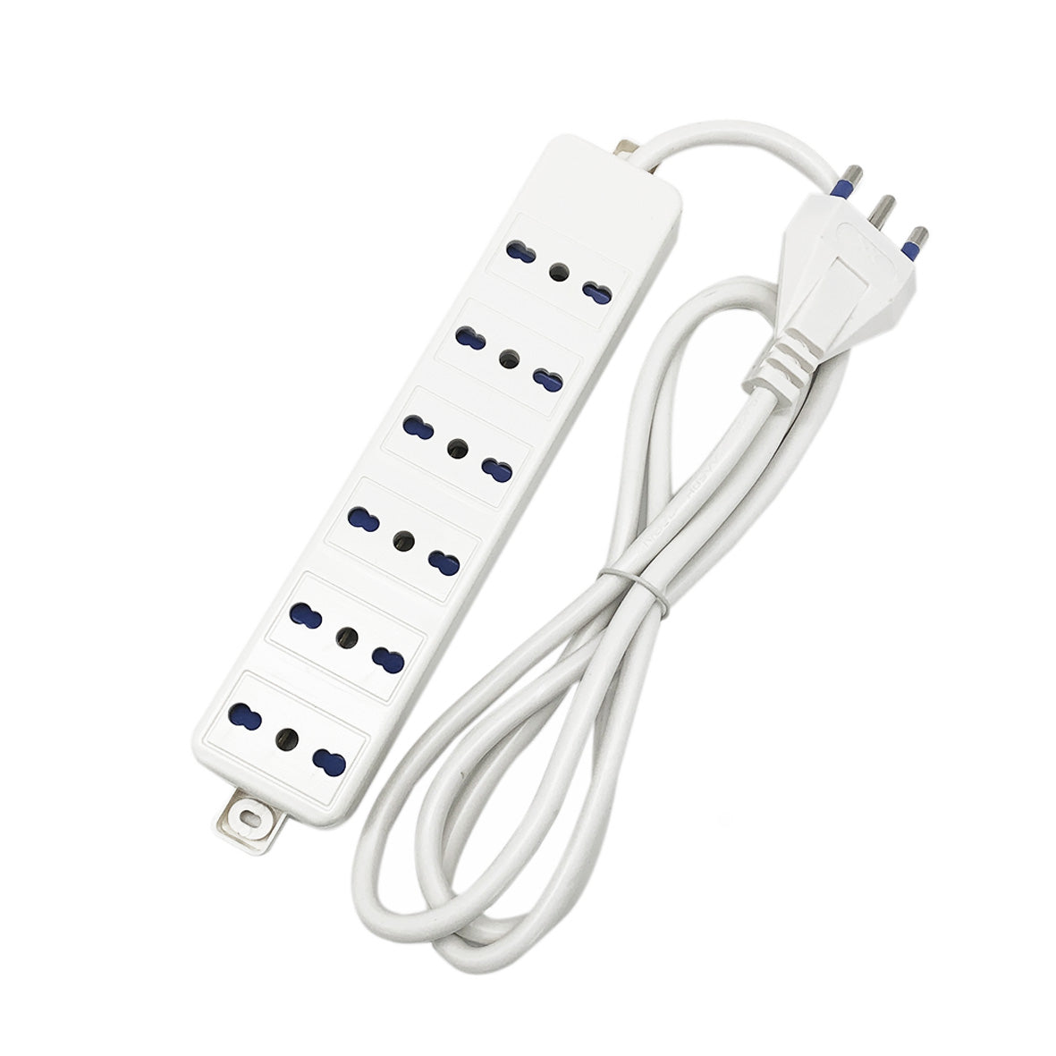 GBC MULTIPRESA SEMPLICE 6 POSTI BIPASSO CON SPINA16A E CAVO M1,5