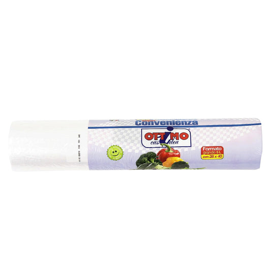 OTTIMO 200 SACCHETTI FREEZER ROLL FORMATO GRANDE 5L CM.28X40