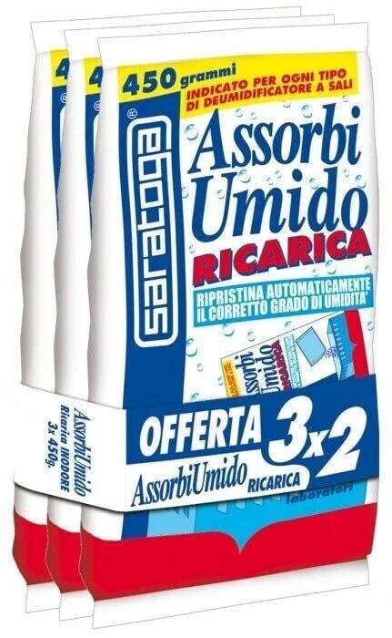 SARATOGA ASSORBIUMIDO 3X2 3X450G RICARICA INODORE