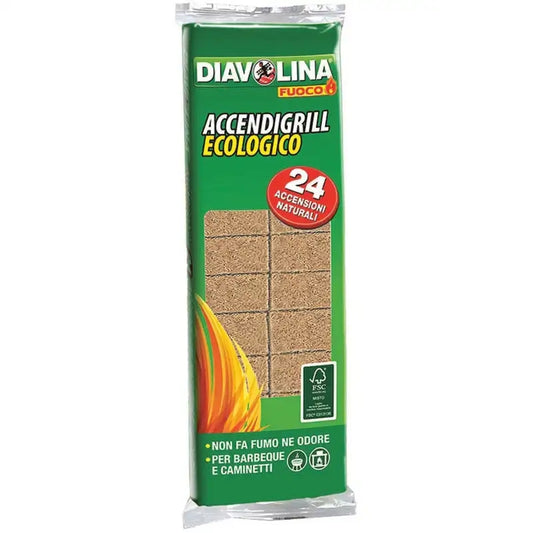 DIAVOLINA ACCENDIGRILL ECOLOGICO 24 CUBI