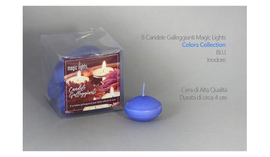 MAGIC LIGHTS CANDELE GALLEGGIANTI 8PZ BLU