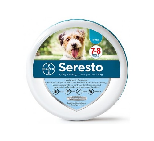 BAYER SERESTO COLLARE 7-8 MESI CANI <8KG