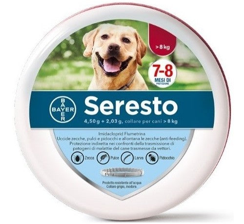 BAYER SERESTO COLLARE 7-8 MESI CANI >8KG